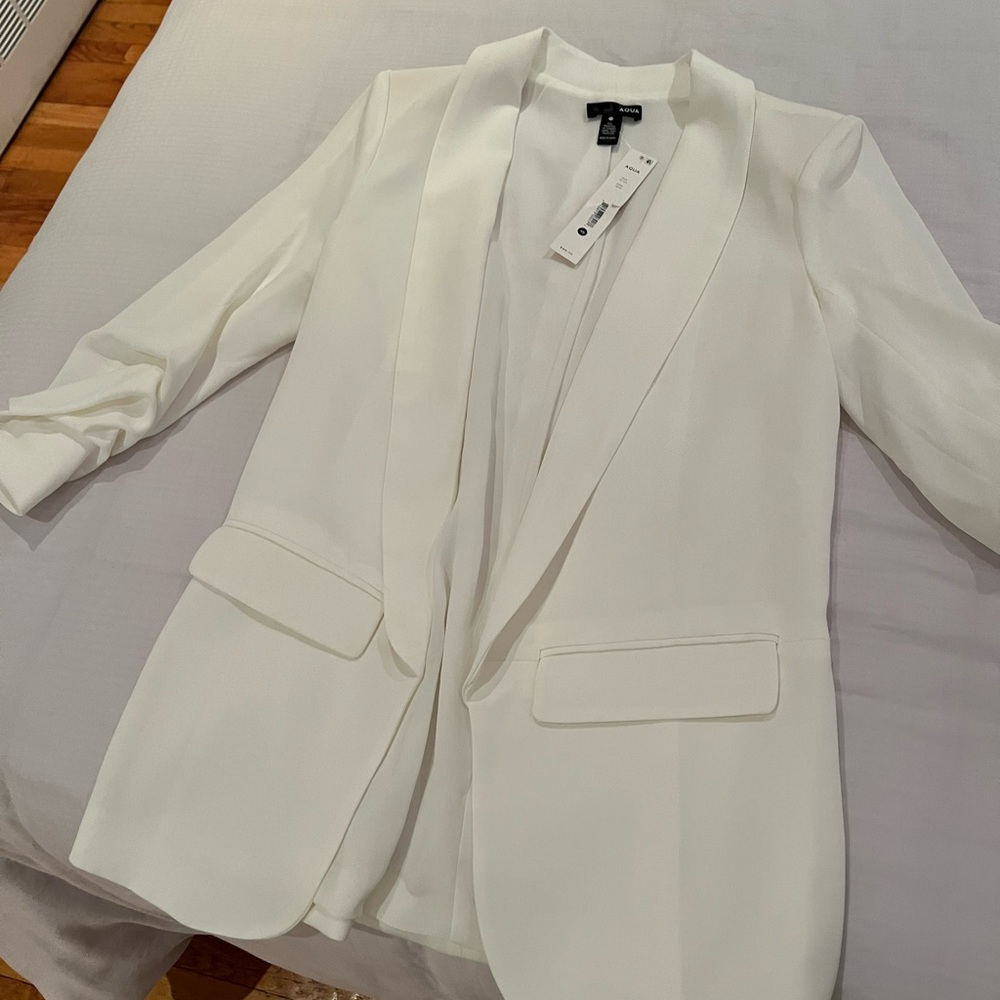 Aqua White Blazer - never worn